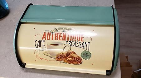 X459 Metal French Vintage Croissant Bread Box/Bin/Kitchen 